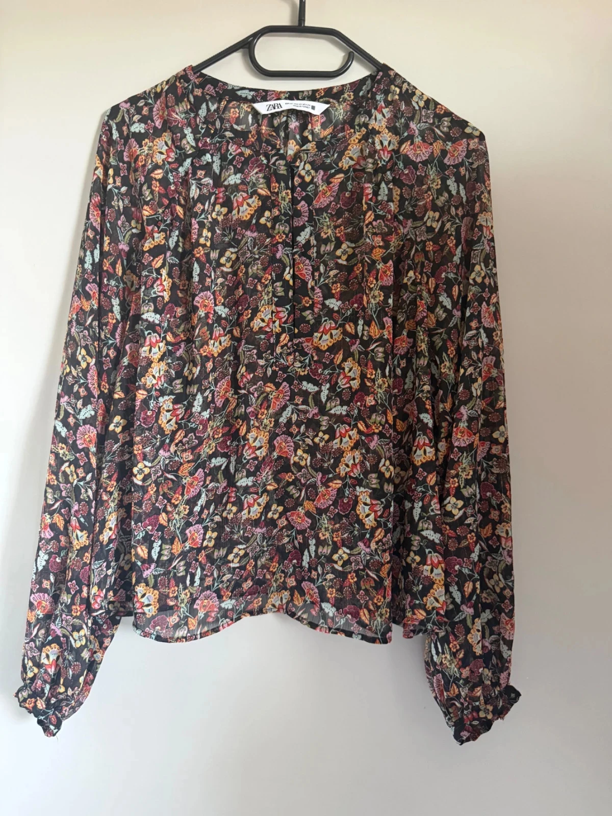 Blouse manche longue Zara fleuri Taille 34